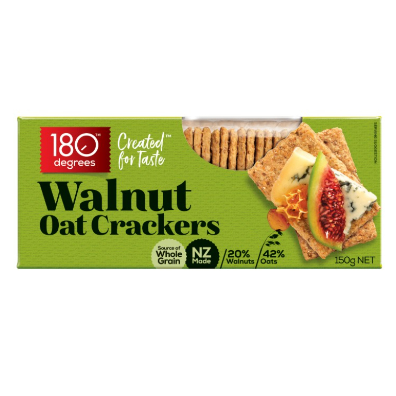 180 Degrees Cumin 4 Seed Oat Crackers Walnut Original Created For Taste NZ Made Whole Grains