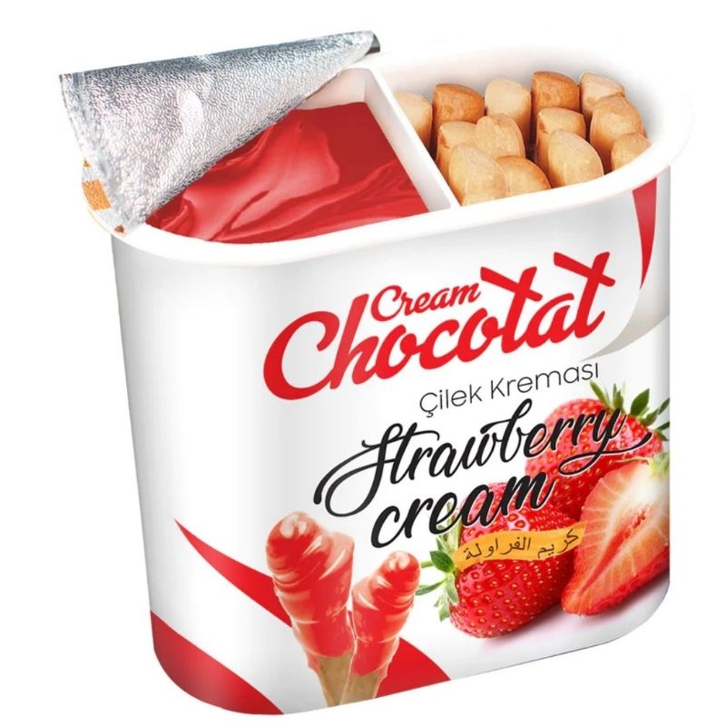 DOGTAT CREAM CHOCOTAT BISKUIT STIK DENGAN SAUS TURKEY Chocotat Cream Chocotat Хрустящие палочки с арахисовой пастой