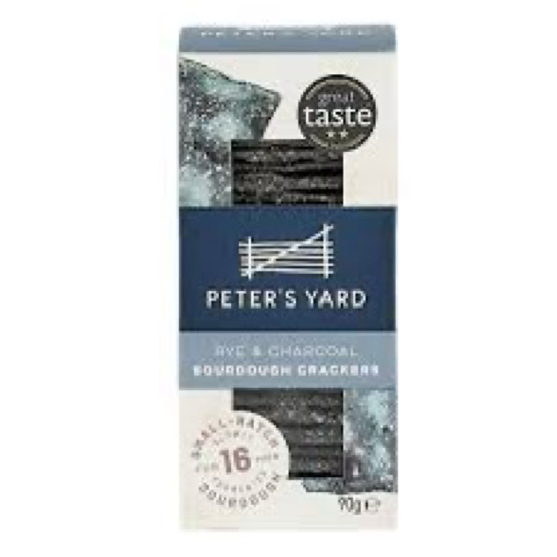 Peter's Yard Rye & Charcoal Sourdough Crackers 90g
