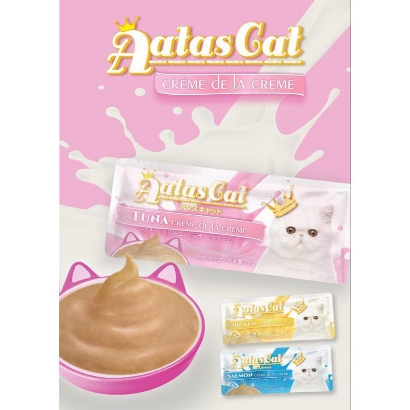 Aatas Cat Crème de la crème cat food pouch cat treats pouches wet food pouch Aatas Cat food tuna Crème de la crème pouch
