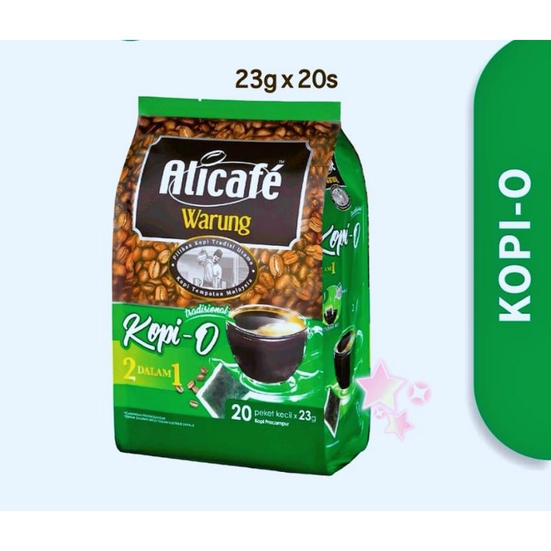 Alicafe Warung Kopi Classic Putih Teh Tarik Series kopi o instant coffee bags convinient travel pouch coffee sachets