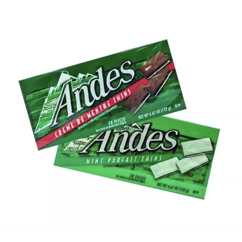 Andes thin mint chocolate after dinner chocolate mints USA imported chocolate candy Halloween trick pinata party favour