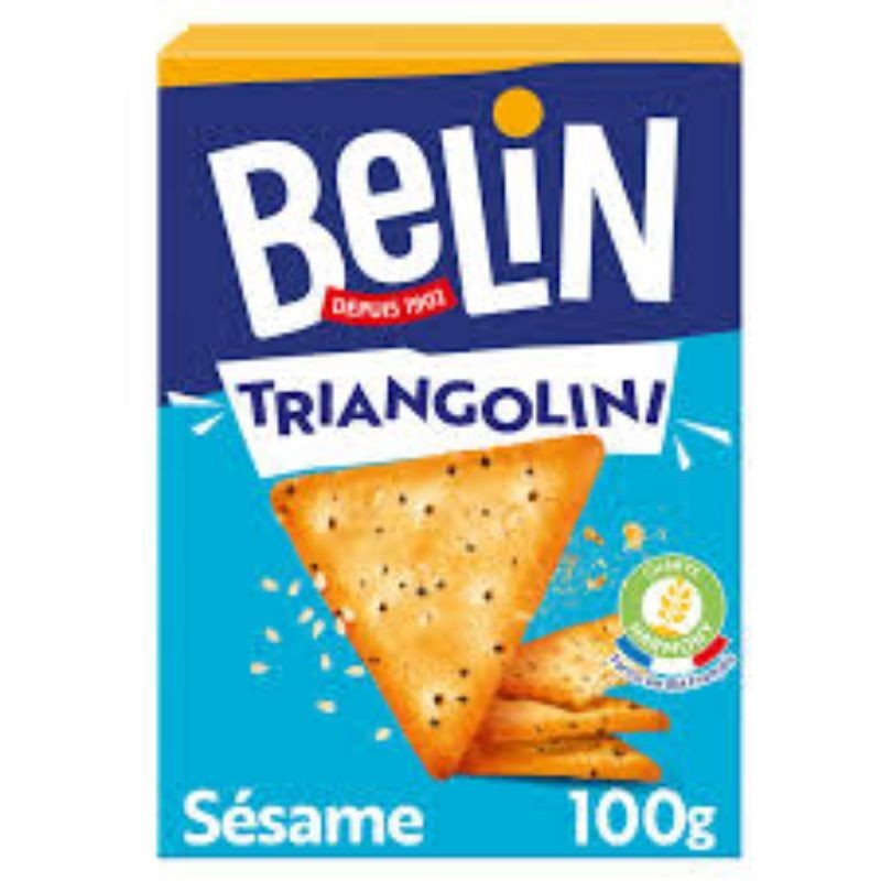 Belin Triangolini Crackers Belin Cracker Triangolini au pavo au sesame Biscuits apéritifs crackers au sésame Triangolini