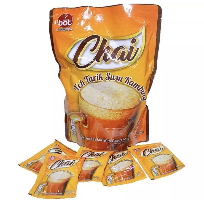 BOT Chai Tea teh tarik susu kambing Chai Tea Pull with Goat Milk Indonesian teh tarik goat milk teh tarik instant sashet