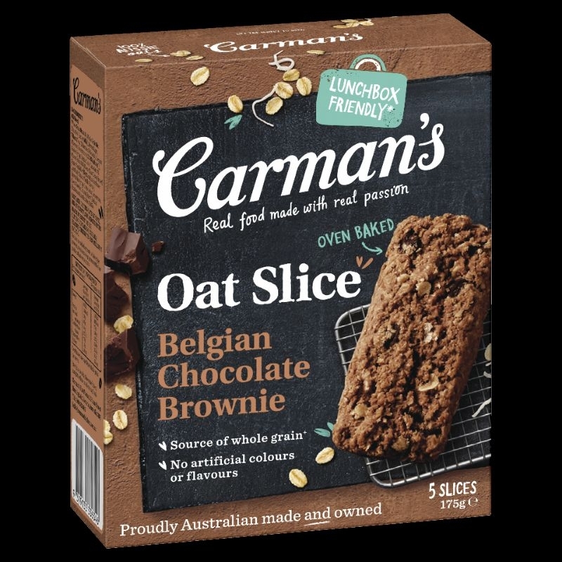 Carman oat slice oatmeal bars Carman's muesli bar energy bars fruit bars chocolate energy bars breakfast bars