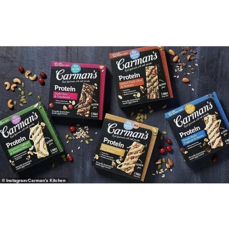 Carman's energy bar granola protein bar oat bar healthy breakfast bar chocolate oats honey oatmeal peanut butter bars