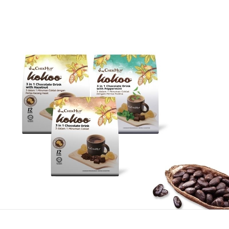 Check Hup Kokoo 3 in 1 chocolate flavoured drink instant chocolate drink hot chocolate sachets travel essential skiing