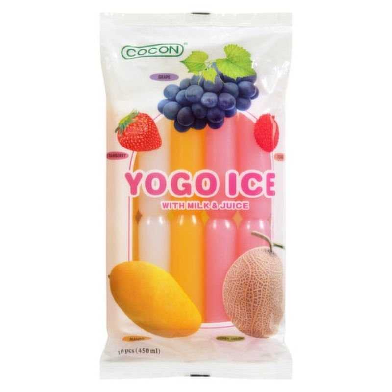 Cocon yogo Ice tubes popsicles assorted flavoured milk ice pops frozen ice treats ice popsicles old school ice snacks