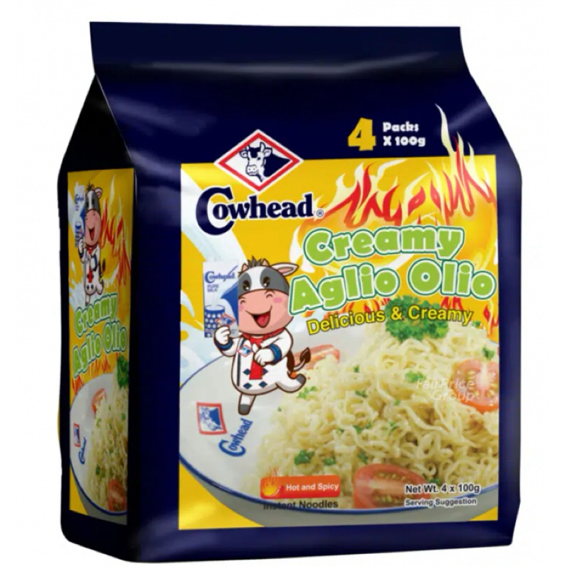Cowhead instant noodles Tom yum curry aglio olio