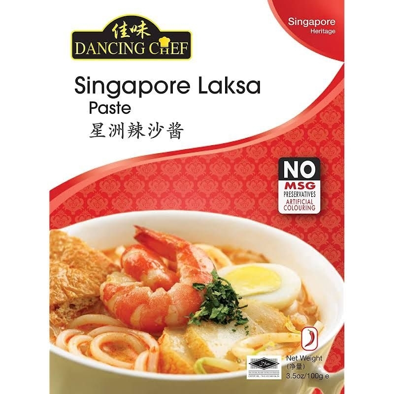 Dancing Chef Singapore Laksa Paste 佳味 星洲辣沙酱 laksa premix sauce Singaporean laksa sauce packet sashets premix