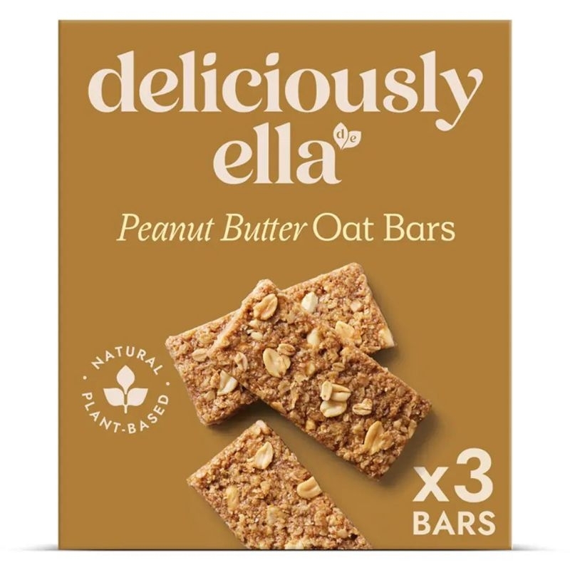 Deliciously Ella granola oat bars walnut oat bar gluten free vegan oat bars peanut butter oat slice breakfast energy bar