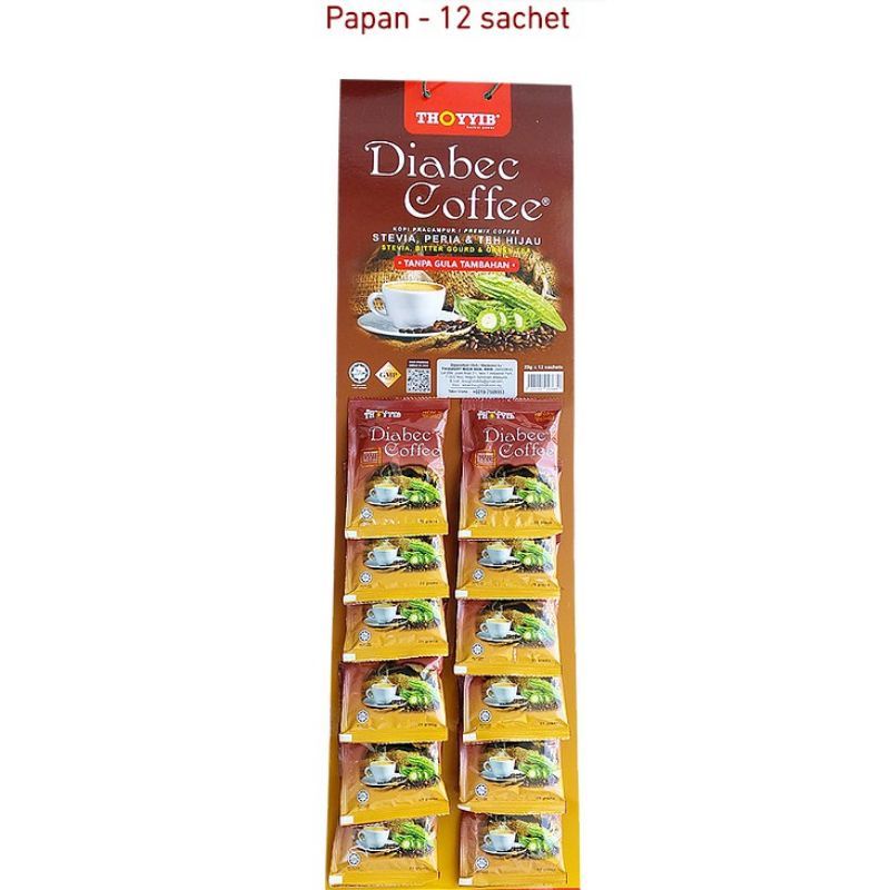 Diabee coffee 3 in 1 coffee powder instant coffee mix sachet travel pack kopi peria original