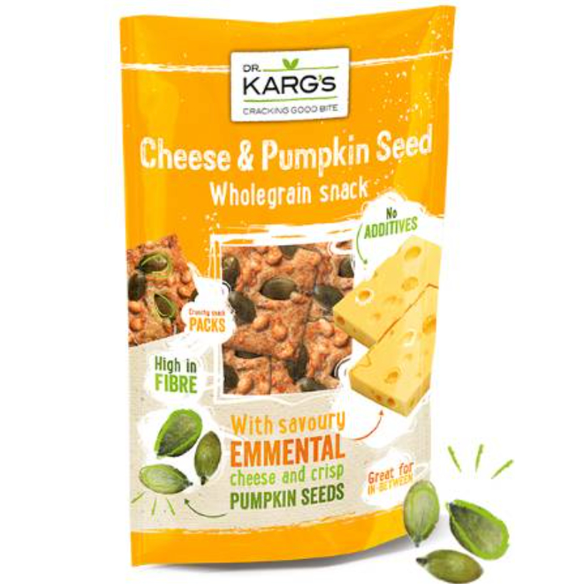 Dr. Karg Organic Cracker Snack Spelt Quinoa Cheese & Pumpkin 110 g