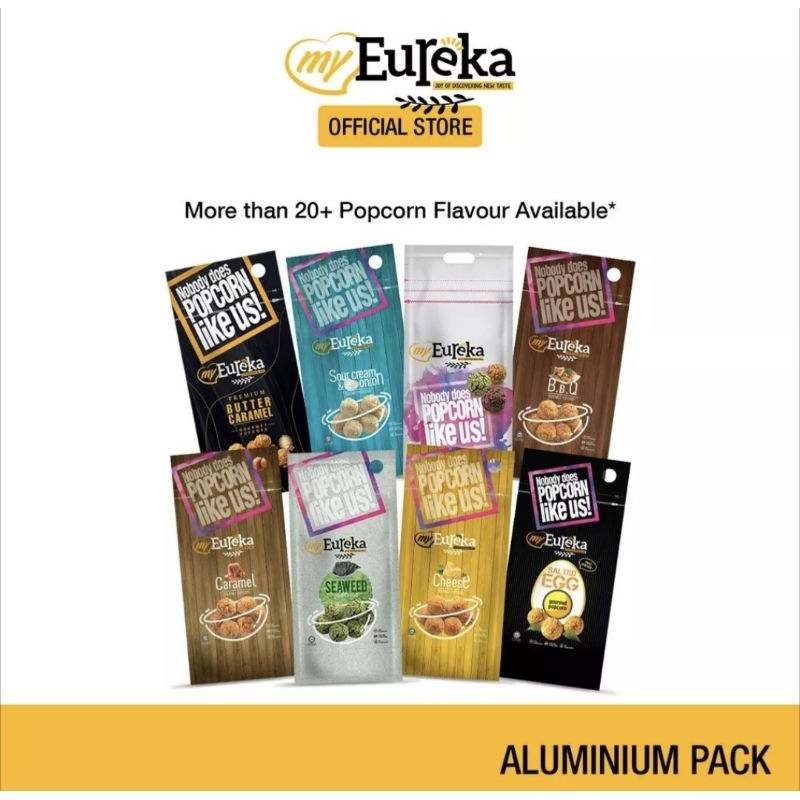 Eureka gourmet popcorn aluminum pack cinema popcorn savory sweet popcorn snack corn snack tidbits sweet savory popcorn