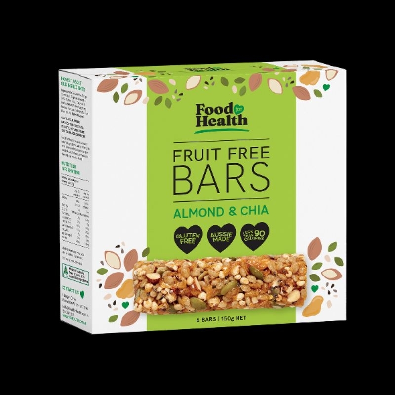 Fruit for Health but free granola energy bars breakfast oat bars healthy granola almond chia seed Australian gluten free