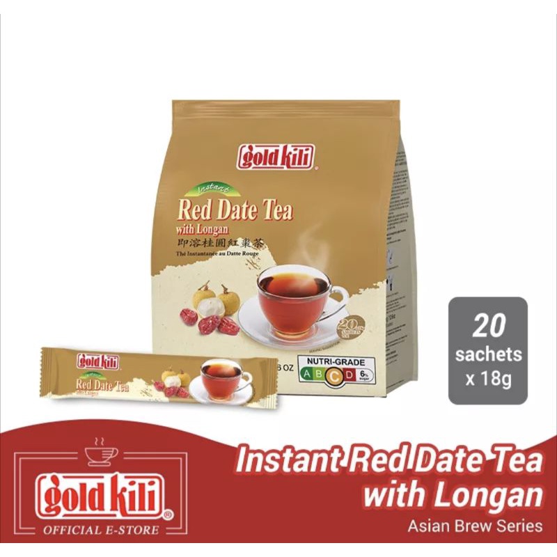 Gold Kili red date tea with longan confirment pregnancy red date tea sashets instant red date tea premix granules 红枣茶