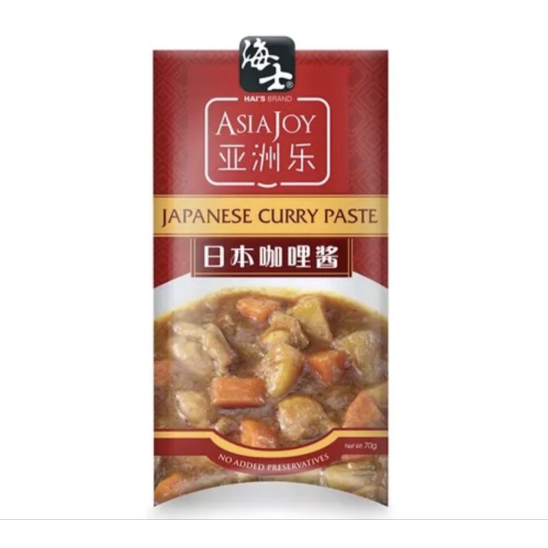 Hai's Brand Asia Joy Japanese Curry Paste cooking paste Japan curry sauce easy cooking 海士亚洲乐日本咖哩酱 70g