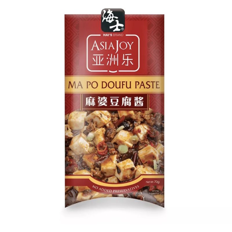 Hai's Brand Asia Joy mapo tofu cooking paste ma po duo Fu sauce easy cooking 海士亚洲乐麻婆豆腐酱 70g