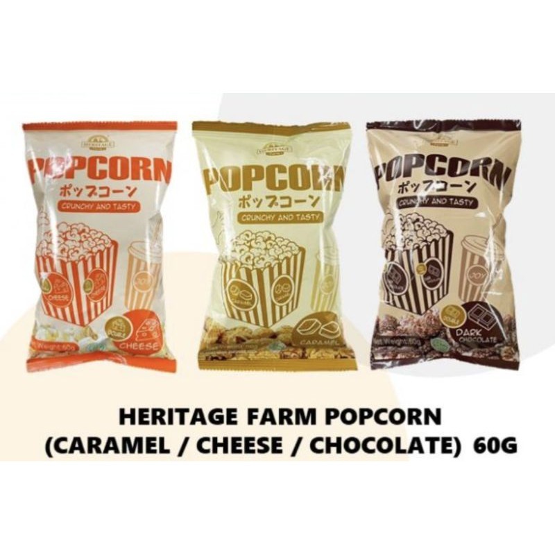 Heritage farm popcorn cinema popcorn sweet chocolate caramel popcorn savory cheese popcorn tidbit movie night date night