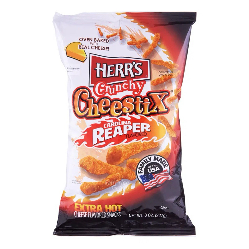 herrs crunchy cheestix reaper USA snacks