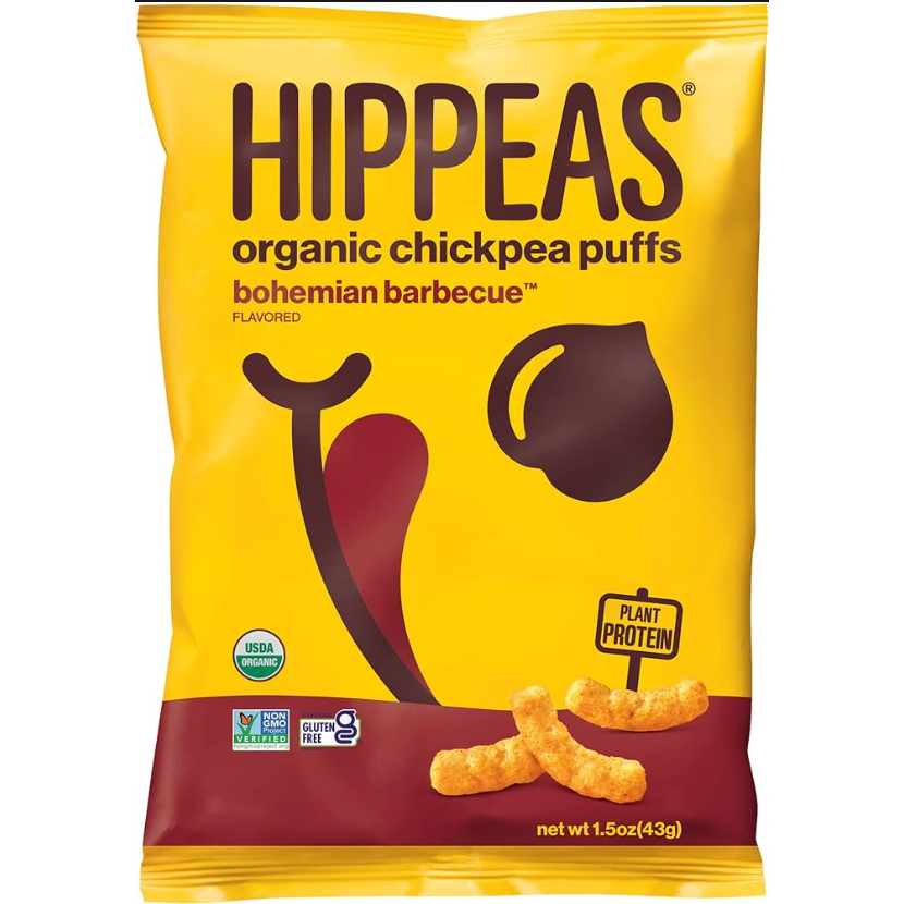 HIPPEAS Organic Chickpea Puffs Vegan White Cheddar Bohemian Barbeque
