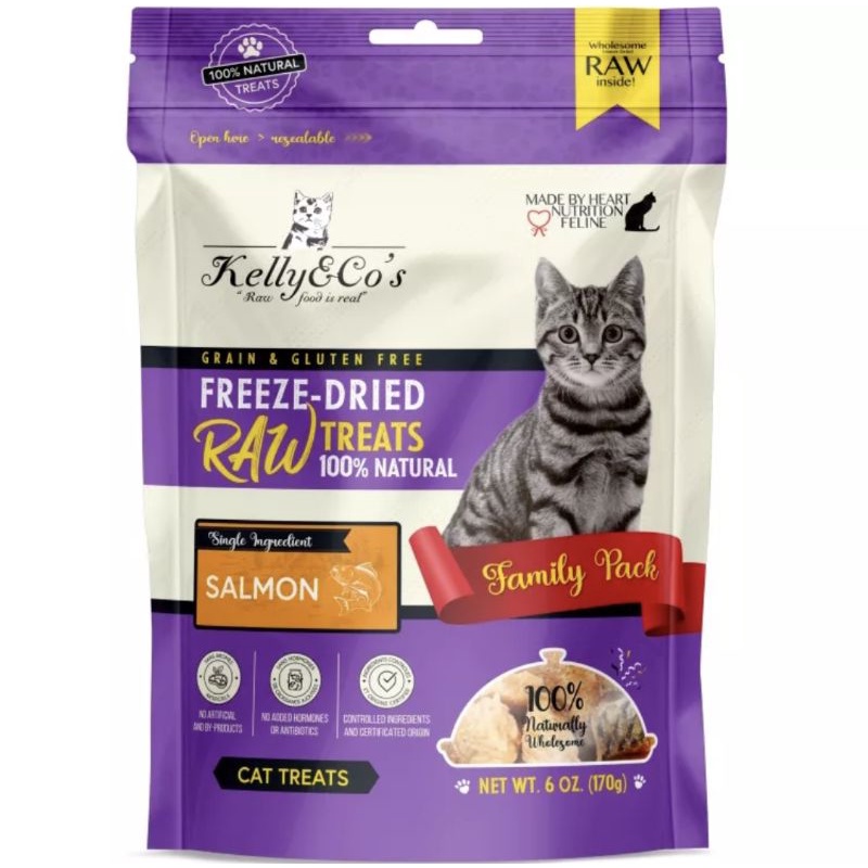 Kelly and Co's freeze dried raw dinner family pack 6 Oz cat food freeze dried dinner for cats chicken duck tuna dry food
