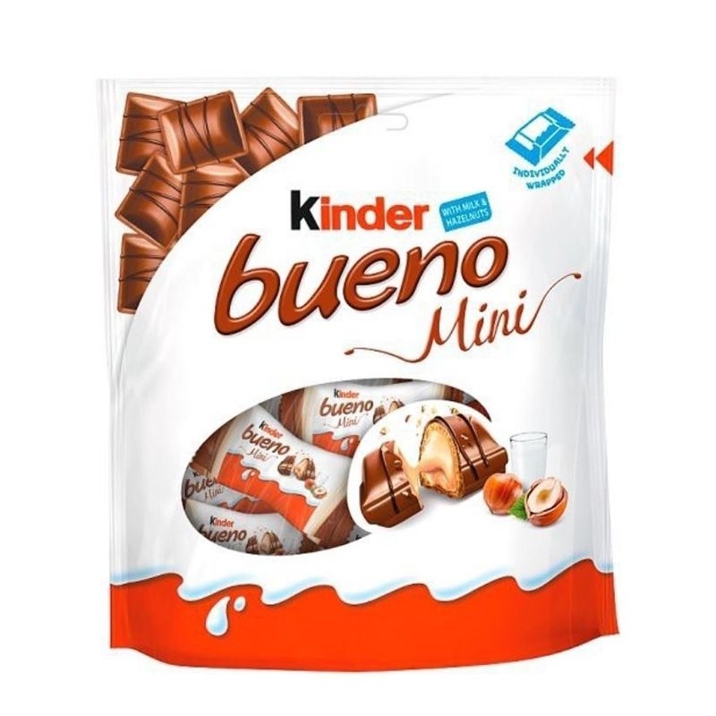 Kinder Bueno mini chocolate wafer biscuits milk hazelnut filling chocolate wafer sweets mini bitesized kinderbueno bars