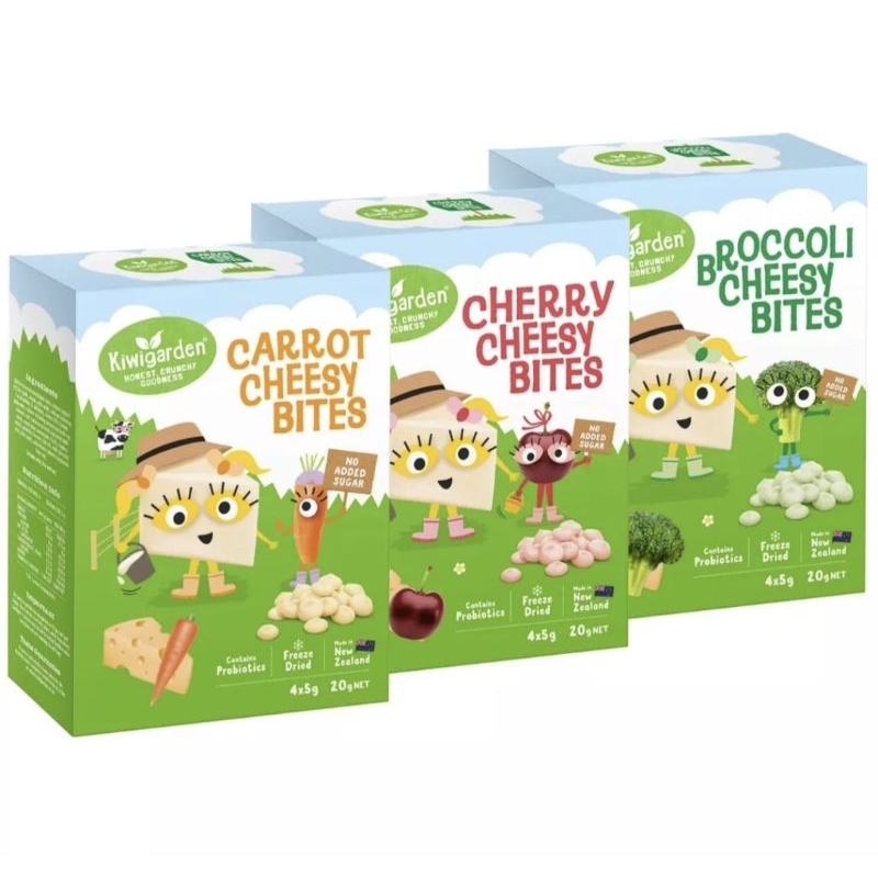 Kiwigarden cheesy bites fruits and vegetables baby weaning biscuits toddler food freeze dried food baby led weaning
