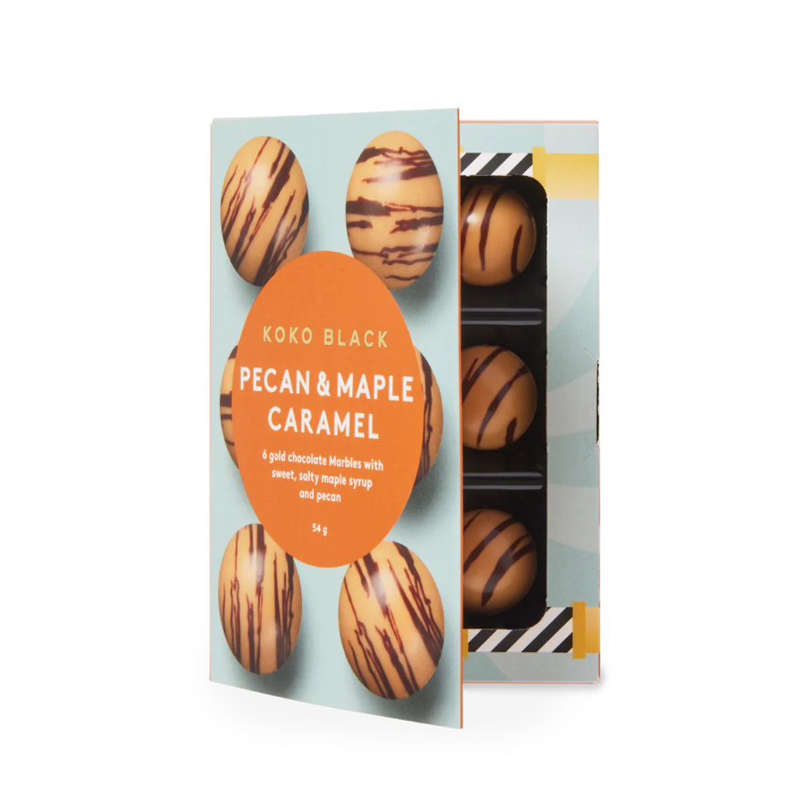 Koko Black Pecan & Maple Caramel Marbles Salted Caramel Midnight Manhattan