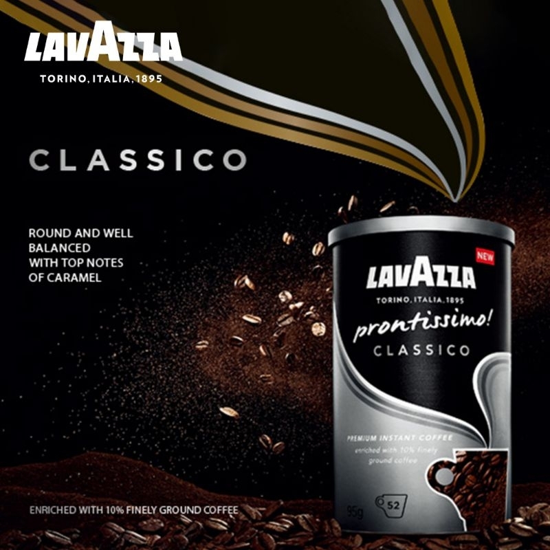 Lavazza prontissimo! Premium instant coffee Classico coffee powder instant coffee beverage Arabica coffee medium roast