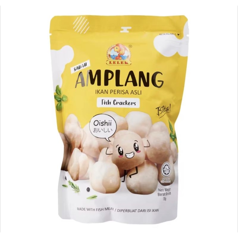 Lelek sabah amplang ikan perisa asli wasabi fish crackers fish ball crackers old school Chinese new year snacks