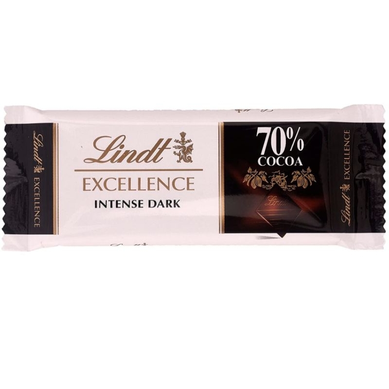 Lindt Excellence 70% Cocoa Extra Fine Dark Chocolate 35g Lindt Excellence Intense Orange Dark chocolate bars candy bar