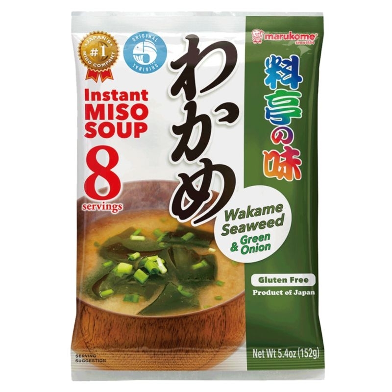 Marukome Ryotei no Aji instant miso soup premix pack japanese miso soup sashets wakame seaweed soup Japan imported miso