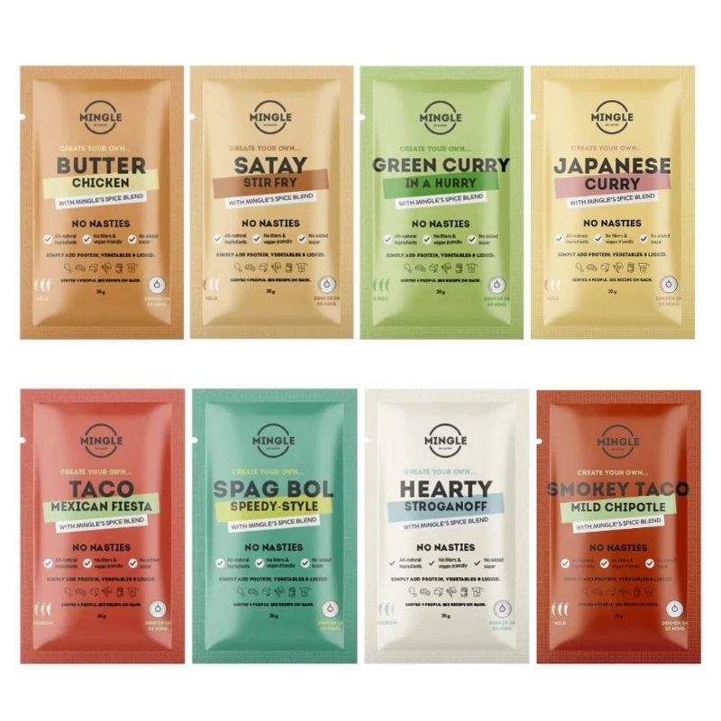 Mingle keto food seasoning spice pack easy cooking keto friendly meals preparation Mingle natural seasoning blend