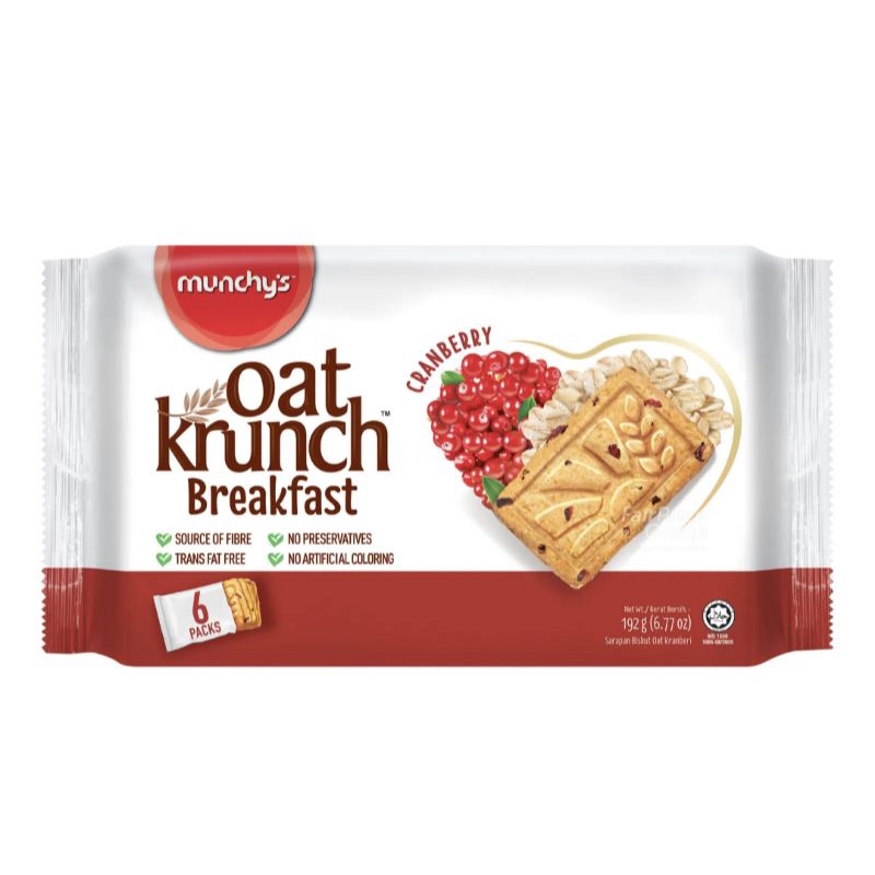 Munchy's breakfast series oat crunch breakfast cookies biscuit tidbits munchy oat krunch assorted berry finger biscuits