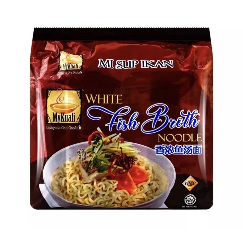 Mykuali Penang white fish brooth instant noodles Malaysian instant noodle fish soup mie authentic Penang Malaysian 95g