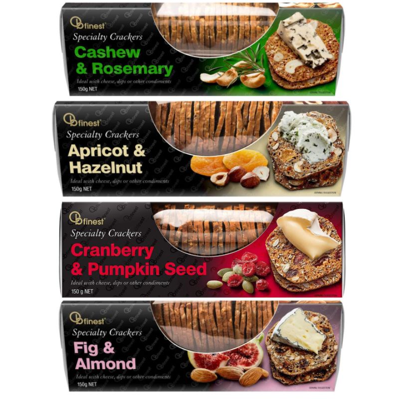 OB finest specialty crackers wafer biscuit charcuterie board bread biscuit cheese biscuit flavoured cracker cheese board