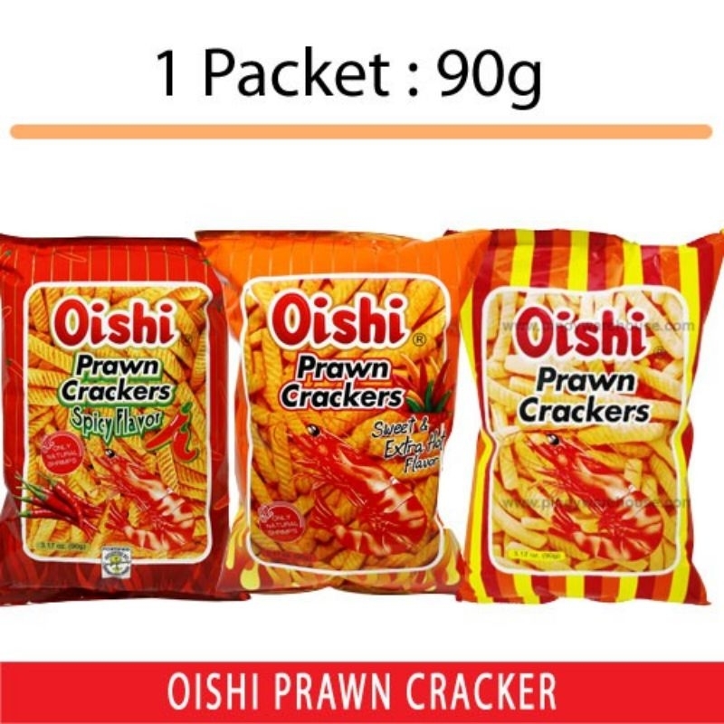 Oishi prawn cracker sweet and spicy prawn snacks tidbits drinking beer bites drinking snacks beer soccer football snack