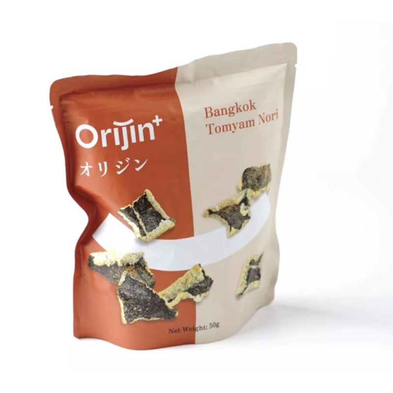 Orijin nori seaweed snack tom yum. flavoured nori seaweed crisps beer drinking snacks crispy seaweed crackers tidbits