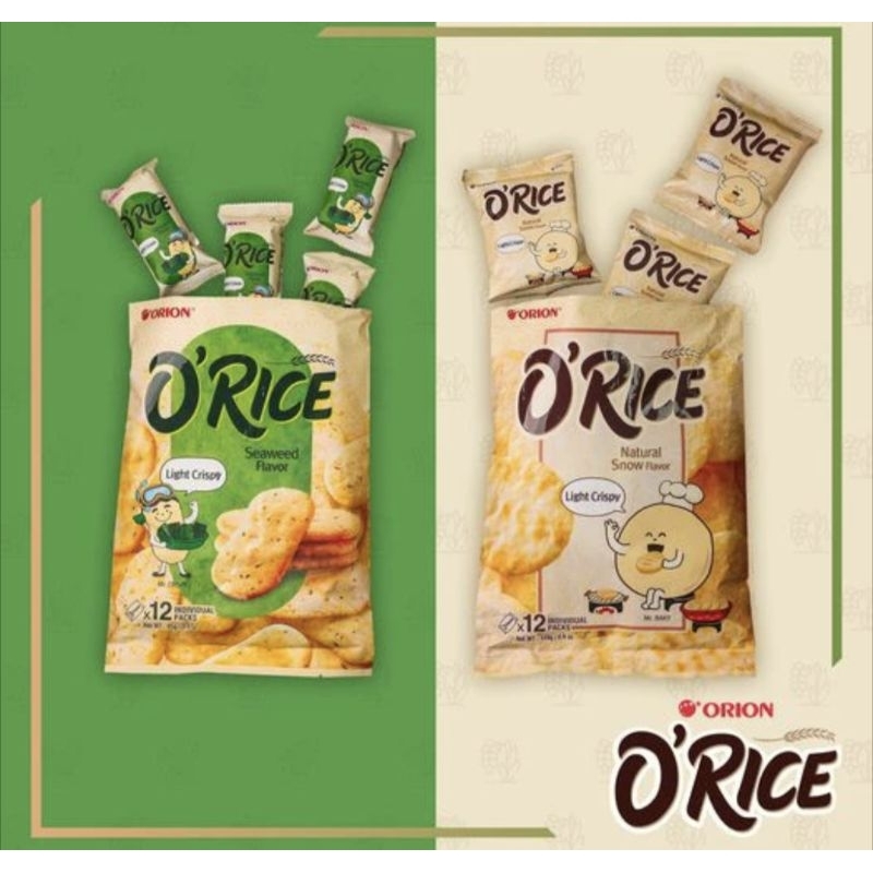 Orion O'Rice crackers natural snow sweet cracker biscuits tidbits baked rice crackers rice biscuits individually wrapped