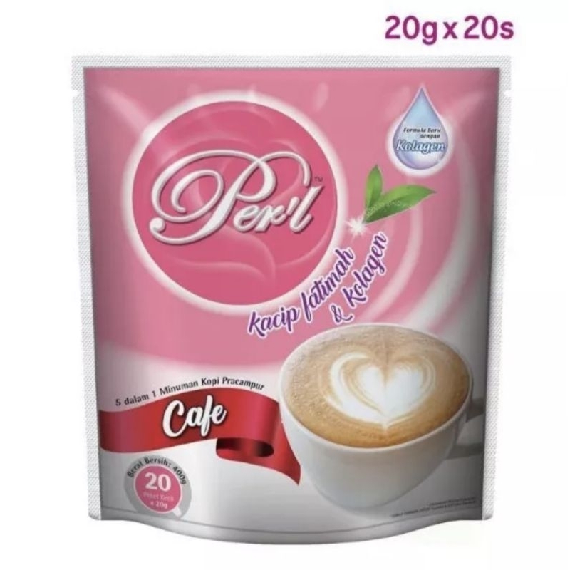 Per'l Kacip Fatimah collagen coffee powder sashets 5 in 1 Premix Coffee Drink with Kacip Fatimah & Collagen health