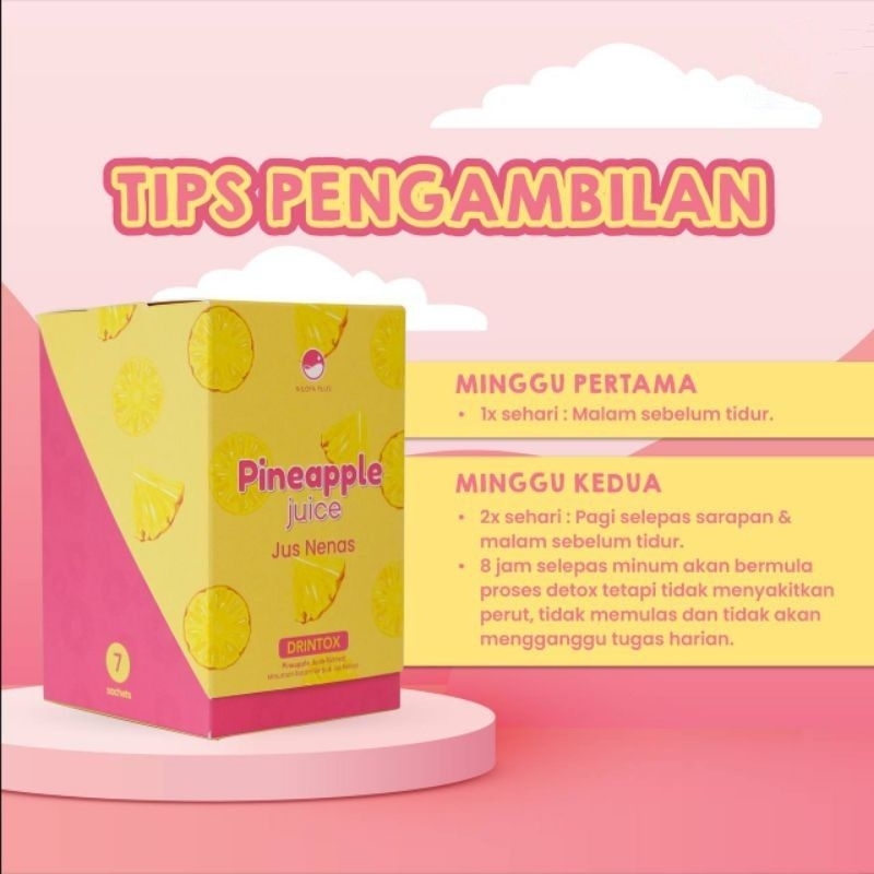 PINEAPPLE JUICE (JUS NENAS) DRINTOX nilofa detox supplement detox cleansing nilofa drinktox slimming fat disposal