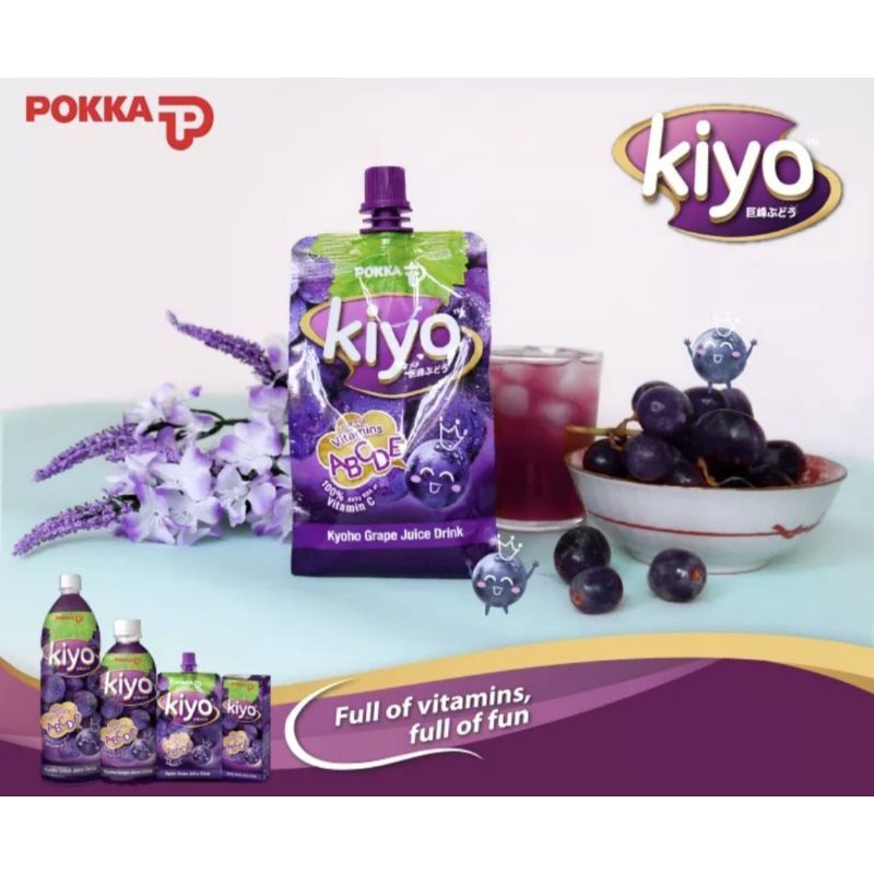 Pokka Kiyo jelly grape drink Kiyo Kyoto grapes drink cordial grape juice packet grape jelly drink beverage