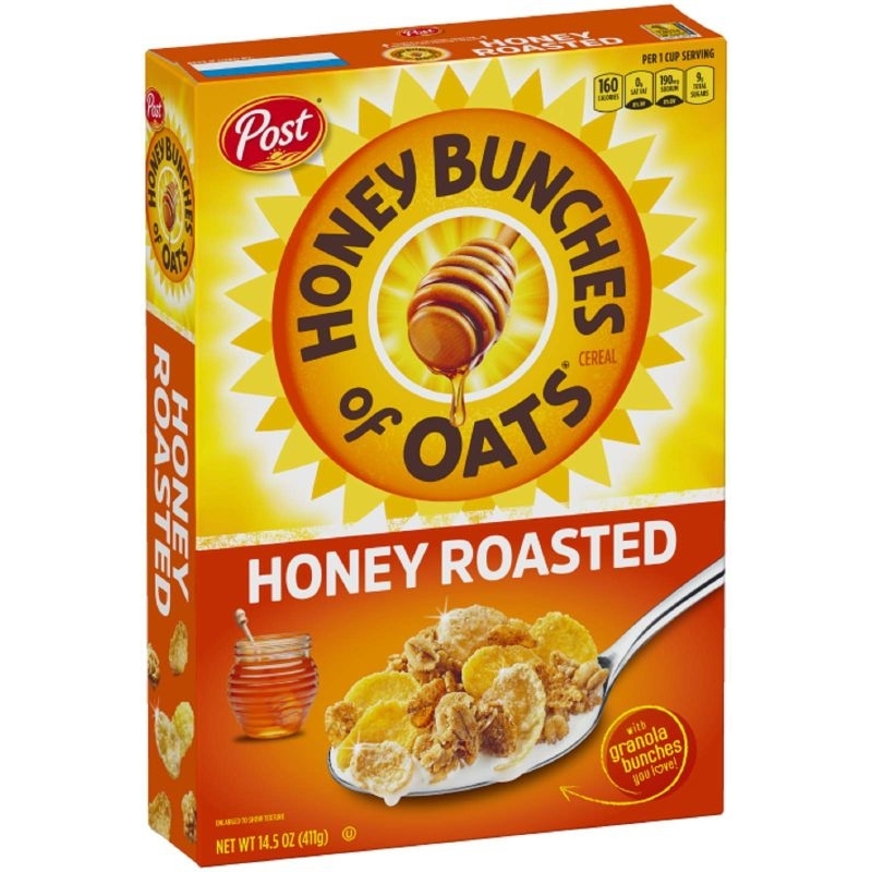 Post cereal honey bunches of oats breakfast cereal almond granola cereal strawberry honey cereal breakfast oatmeal