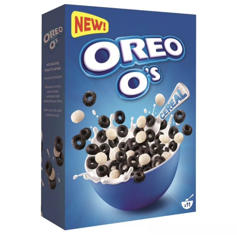 Post Oreo O's Cereal breakfast Oreo cereal cookies crunchy cocoa hoops