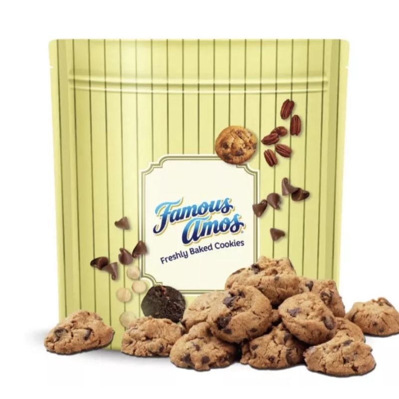 Premium flavours Famous Amos freshly baked cookies vacuum packed famous Amos cookie biscuit chocolate chip cookie tidbit