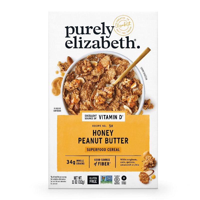 Purely Elizabeth superfood probiotics granola oats oatmeal breakfast crunchy superfood cereal gluten free oats vitamin D