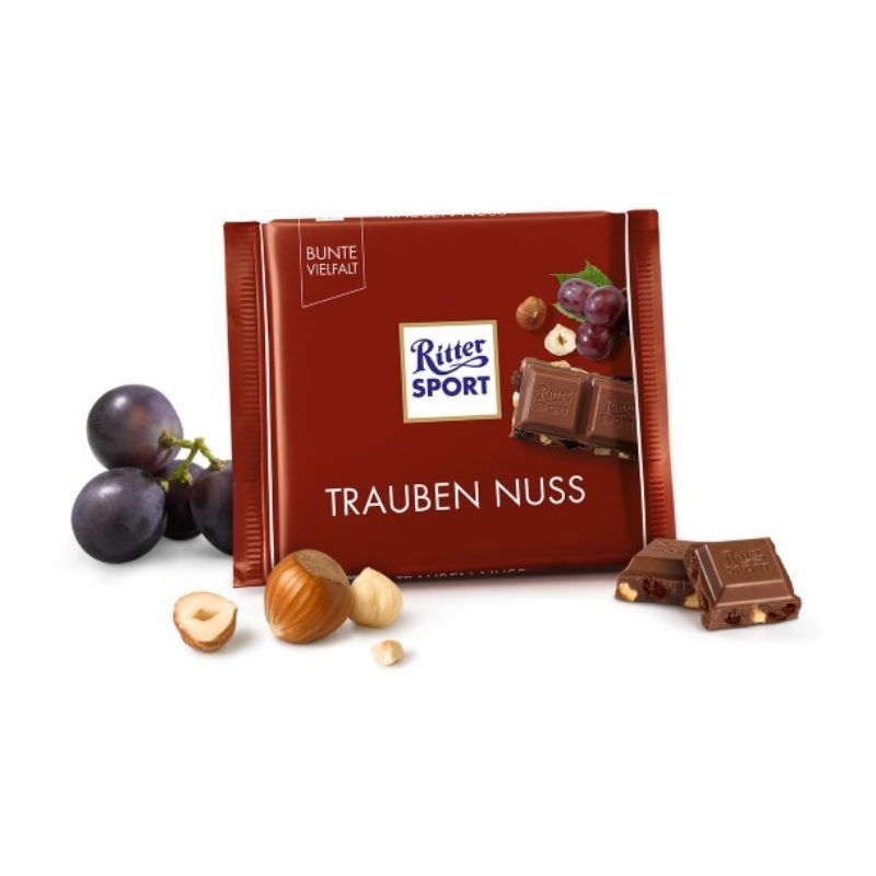 Ritter sport assorted flavour chocolate bar cornflakes chocolate bar hazelnut almond chocolate bar 100gsnack chocolates