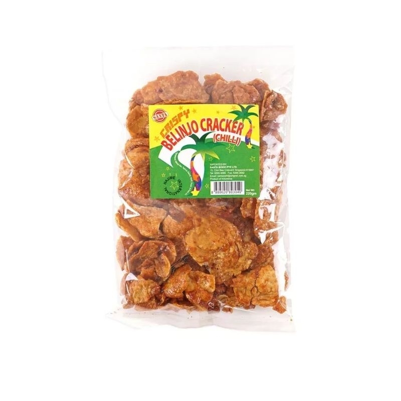 Santa crispy belinjo spicy crackers Indonesian cracker keropuk tidbits spicy vegetable cracker Malay candied cracker