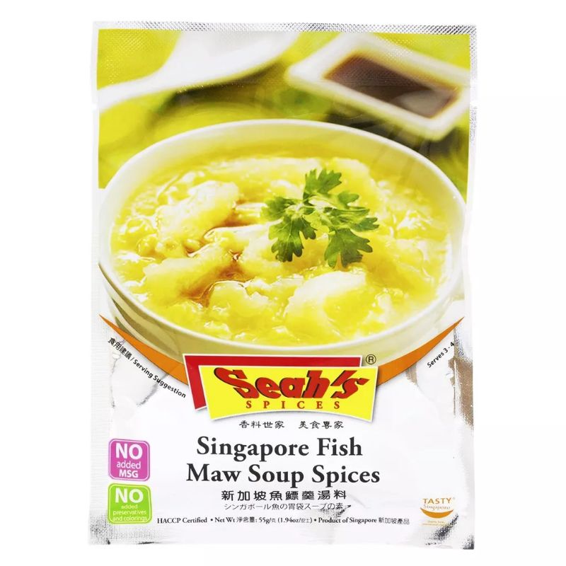 Seah's spices Singapore fish maw soup premix spice cooking made easy lavish cooking fish maw soup base premix paste